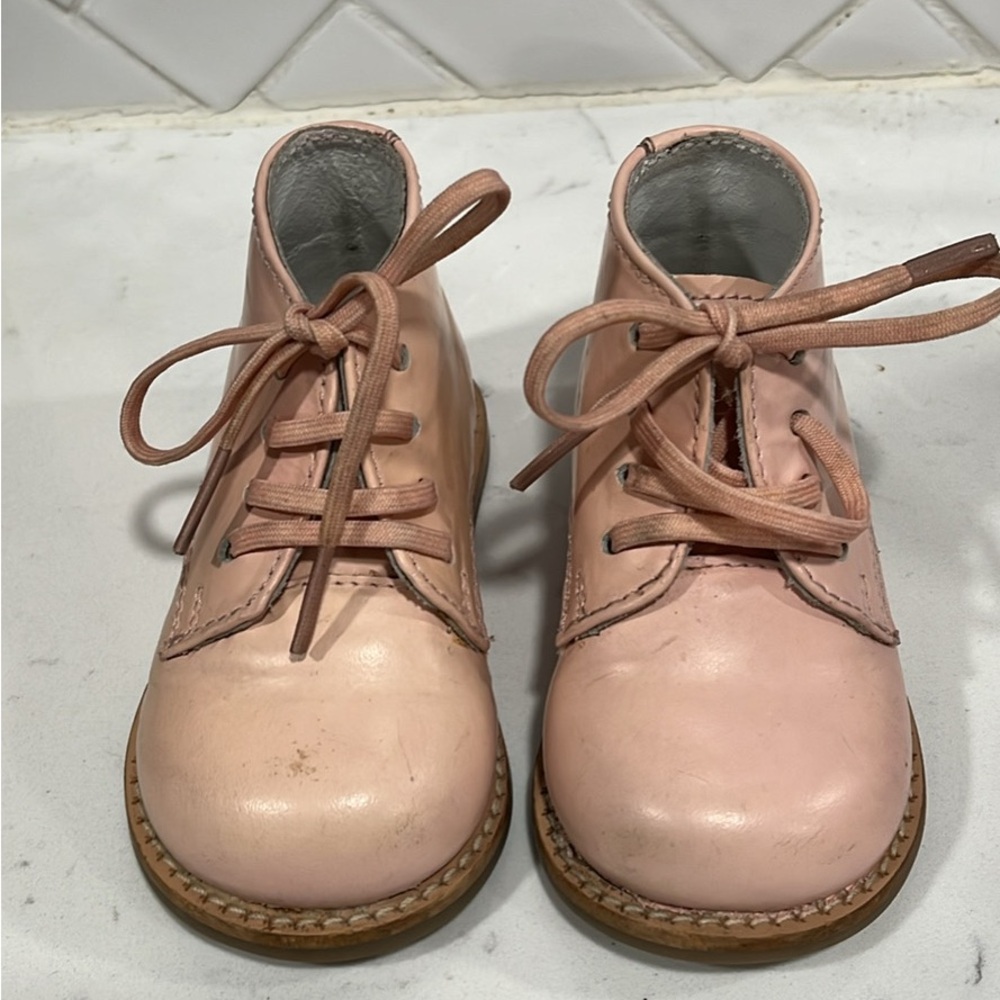 Josmo Pink Lace-Up Baby Shoes